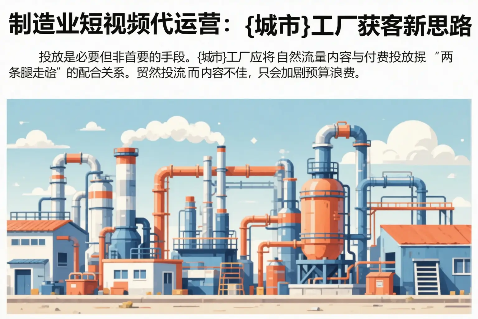 制造业短视频代运营:宣化工厂获客新思路